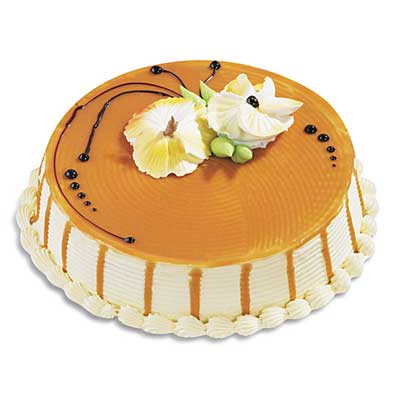 "Round shape Butterscotch Cake - 1kg (Bangalore Exclusives) - Click here to View more details about this Product